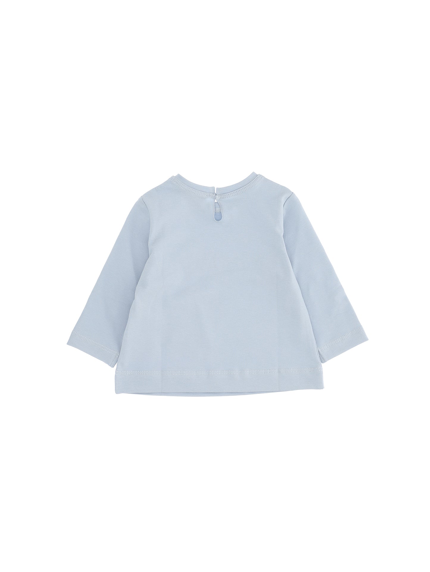 Cotton T-shirt with rhinestone logo