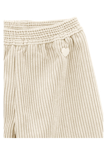 Velvet cropped trousers