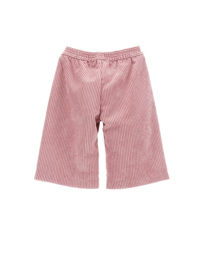 Velvet cropped trousers
