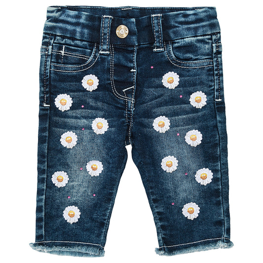 Jeans ricamati margherite