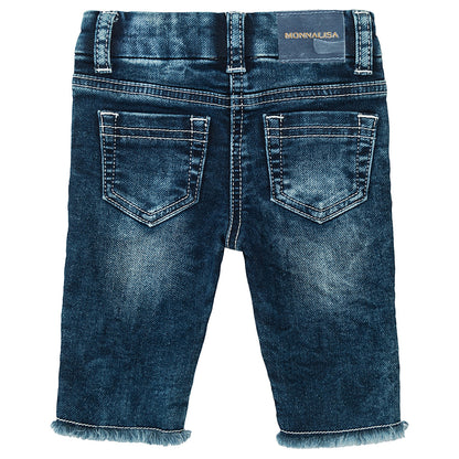 Jeans mit Gänseblümchen-Stickerei