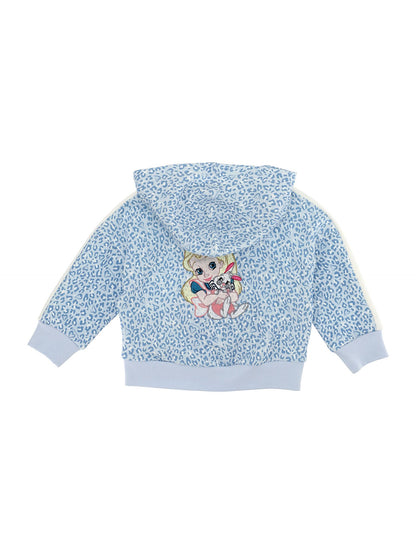 Spotted fleece cotton sweatshirt