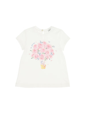 T-shirt maxi en jersey avec imprimé montgolfière