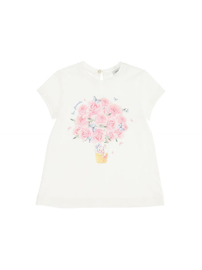 T-shirt maxi en jersey avec imprimé montgolfière