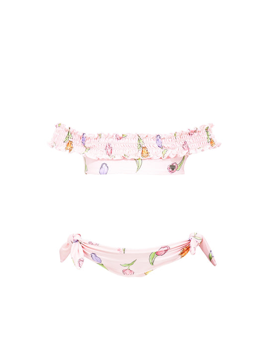 Tulip print stretch bikini