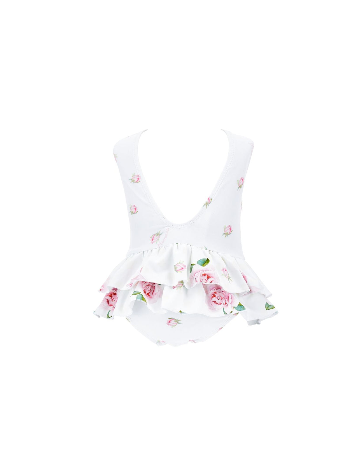 One-piece swimsuit with bud print