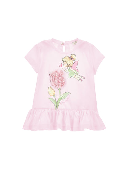Maxi t-shirt tulipano in tulle