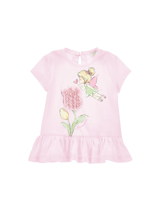 Maxi tulip t-shirt in tulle
