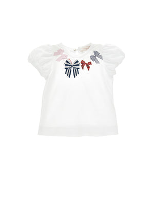 Jersey T-shirt with bows