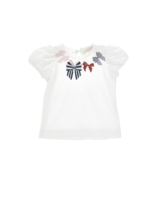 Jersey T-shirt with bows