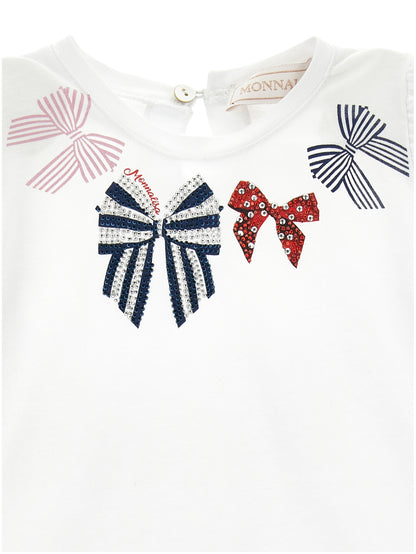 Jersey T-shirt with bows