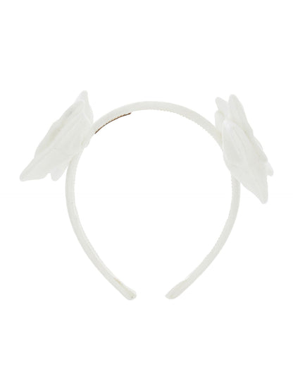 Velvet headband with bows