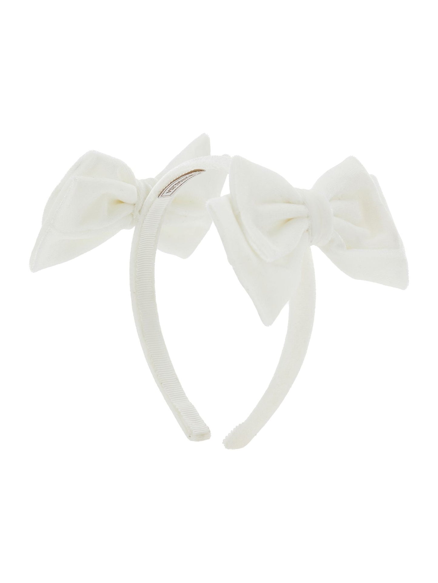 Velvet headband with bows