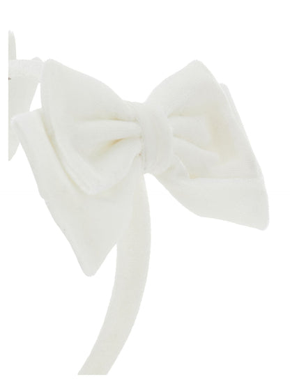 Velvet headband with bows