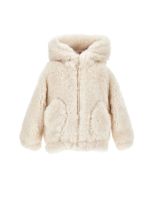 Plush jacket with hood