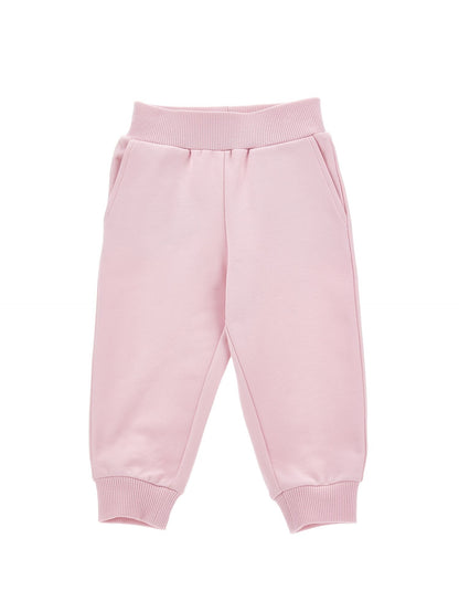 Jogger in felpa con tasca a cuore