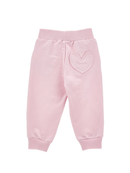 Jogger in felpa con tasca a cuore