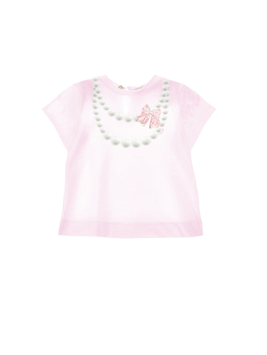 Jersey T-shirt with necklace print