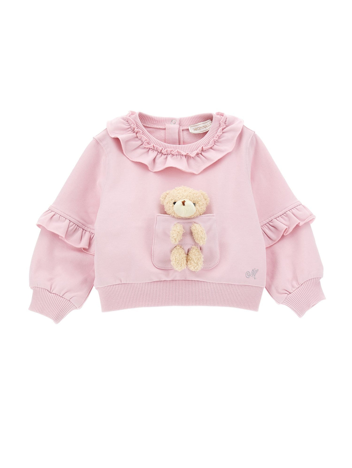 Closed sweatshirt with teddy bear
