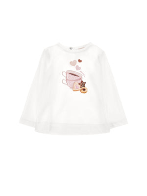 Jersey T-shirt with sweet print