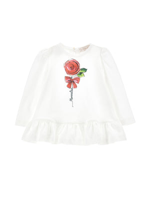 Pink print jersey maxi t shirt
