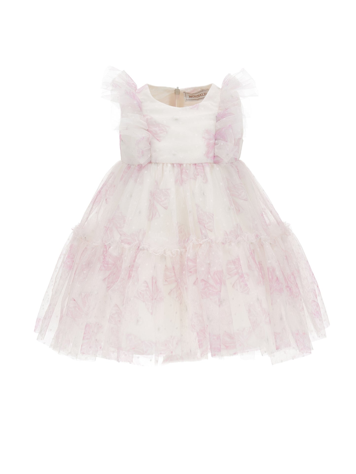 Tulle dress with bow print