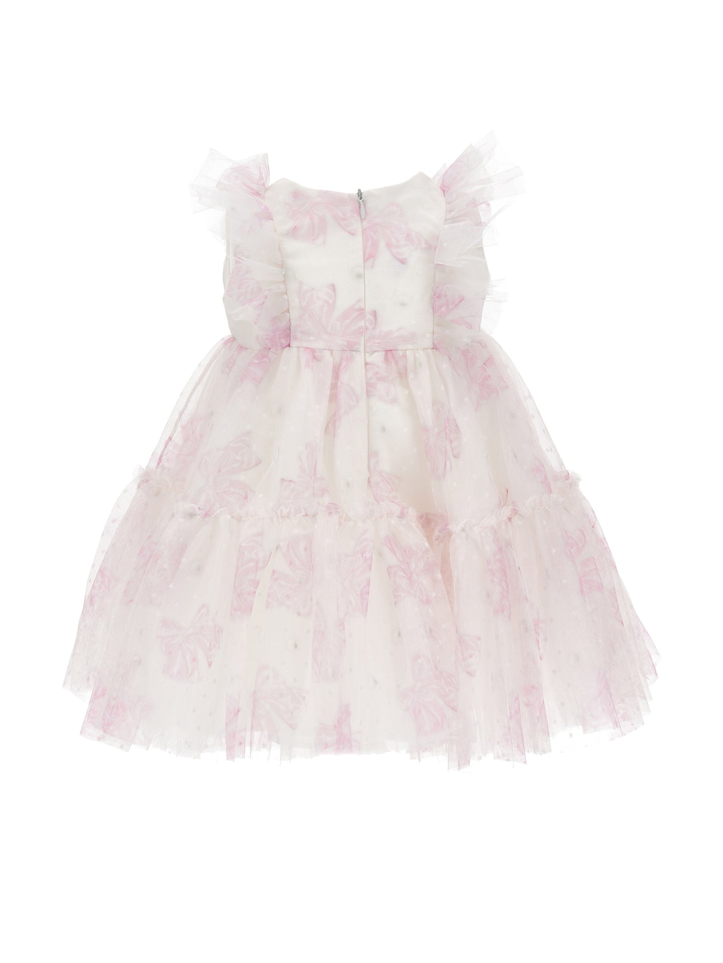 Tulle dress with bow print