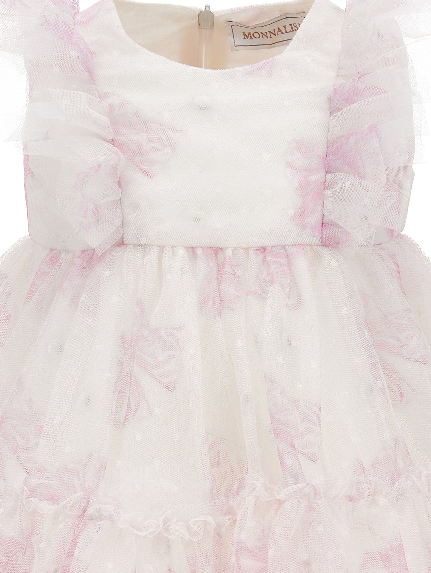 Tulle dress with bow print