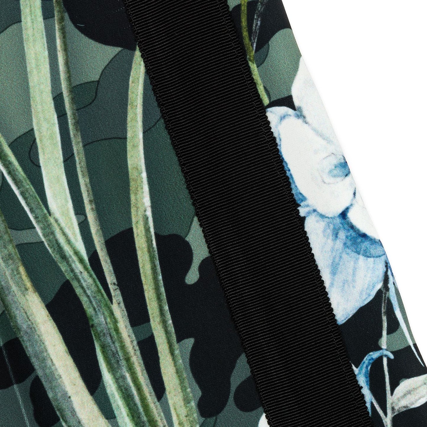 Cropped cady trousers with flowers