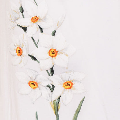 T-shirt svasata inserto fiori