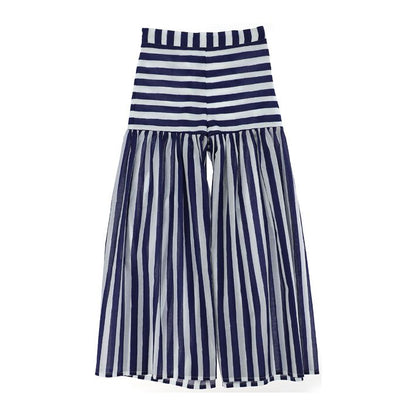 Striped muslin trousers