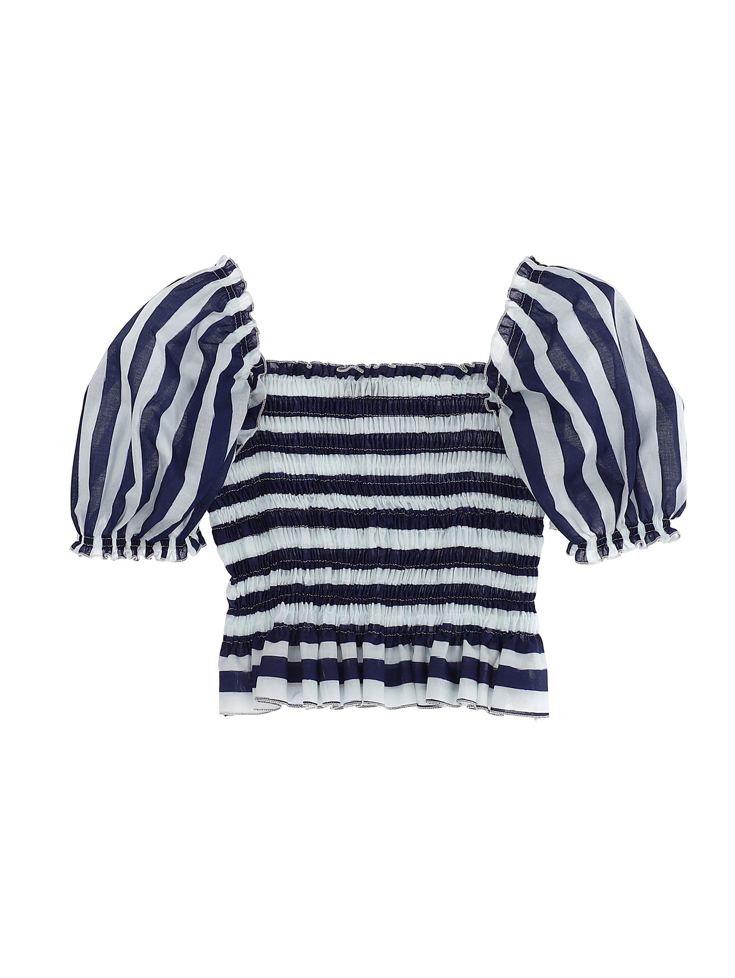 Striped muslin top