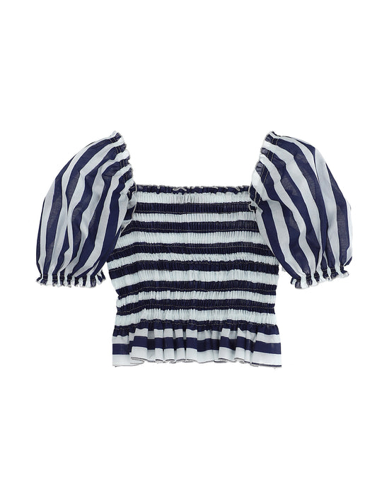 Striped muslin top