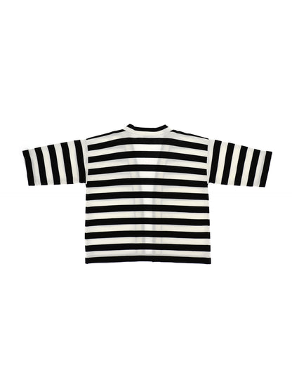 Striped Milano stitch cardigan