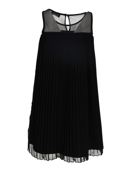 Pleated georgette shirt dress