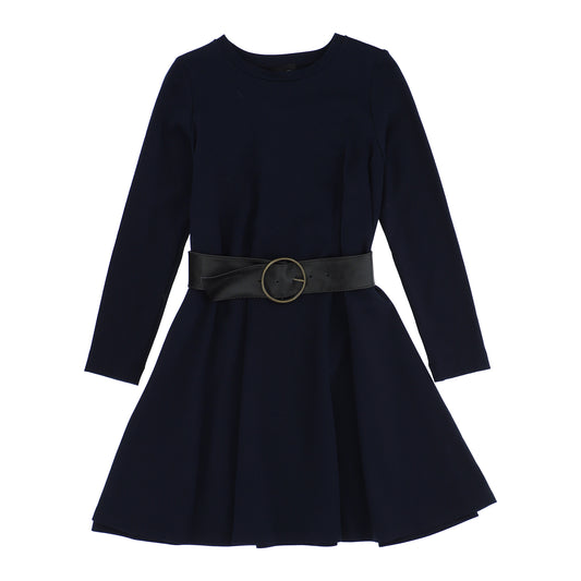 Milanese stitch dress with fringes