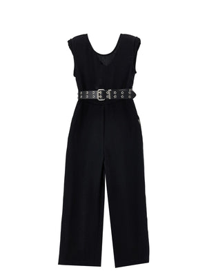 Long jumpsuit with belt