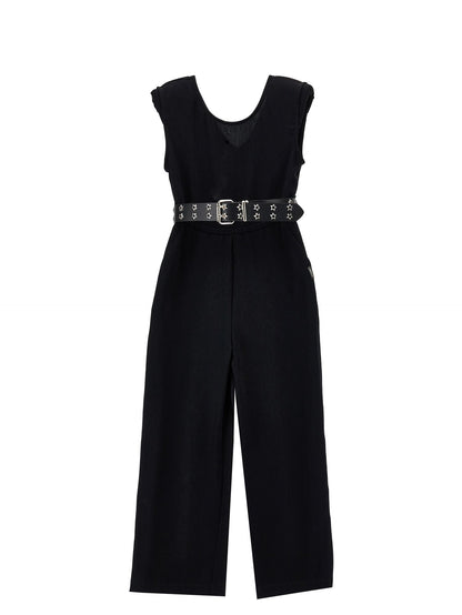 Long jumpsuit with belt
