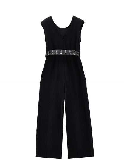 Long jumpsuit with belt