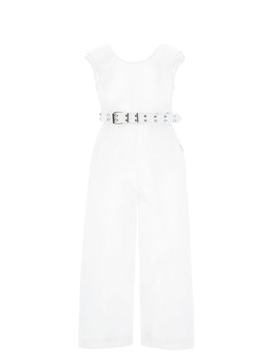 Long jumpsuit with belt