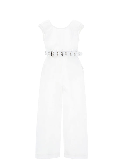 Long jumpsuit with belt