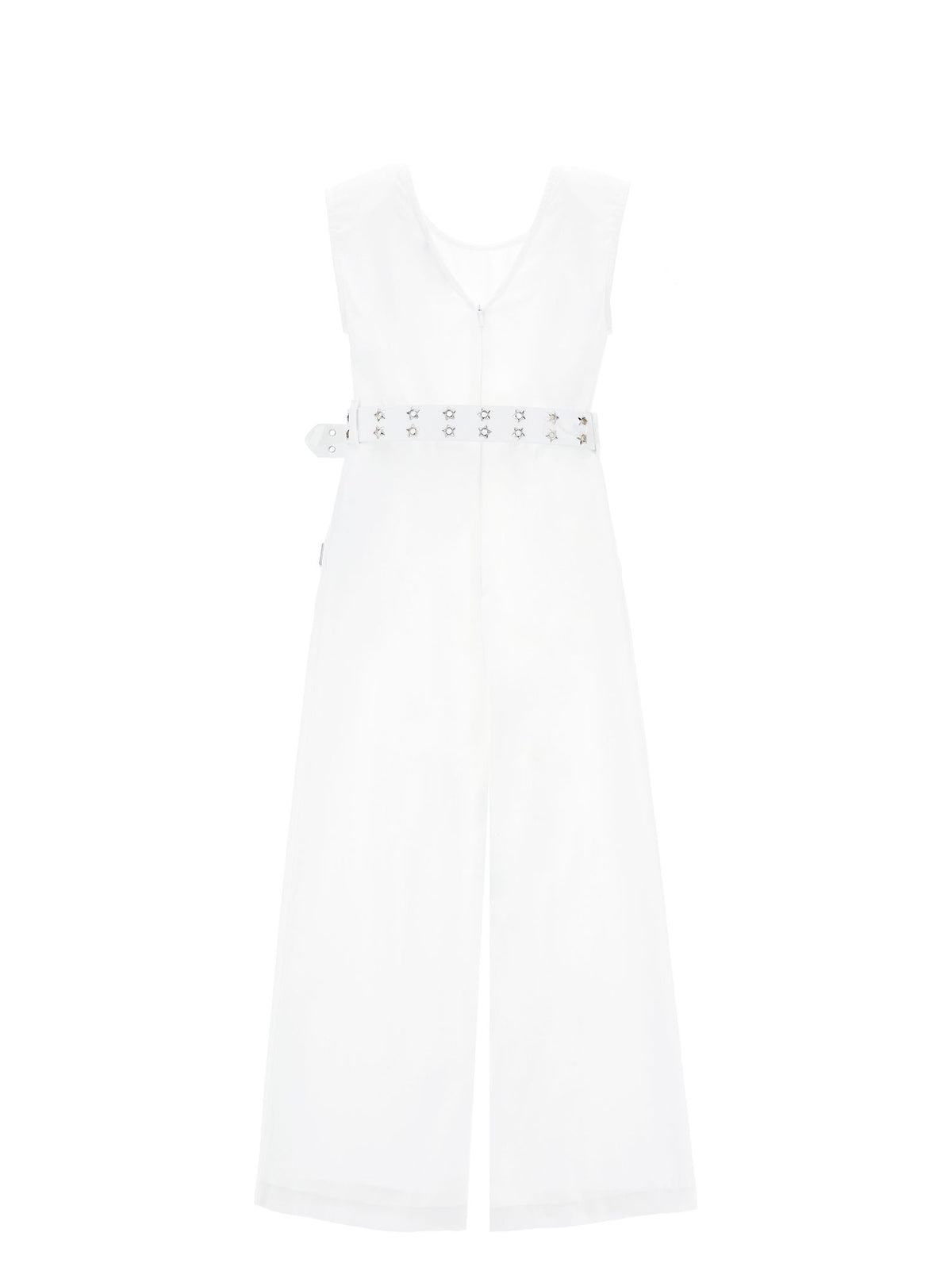 Long jumpsuit with belt
