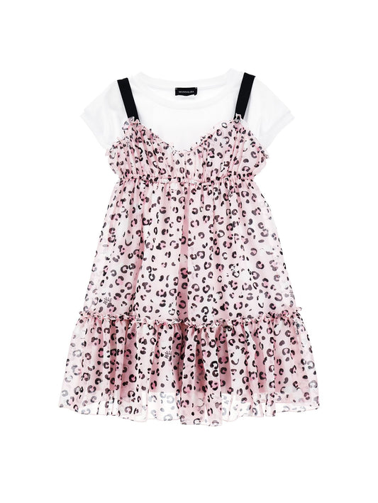 Georgette slip dress with t-shirt