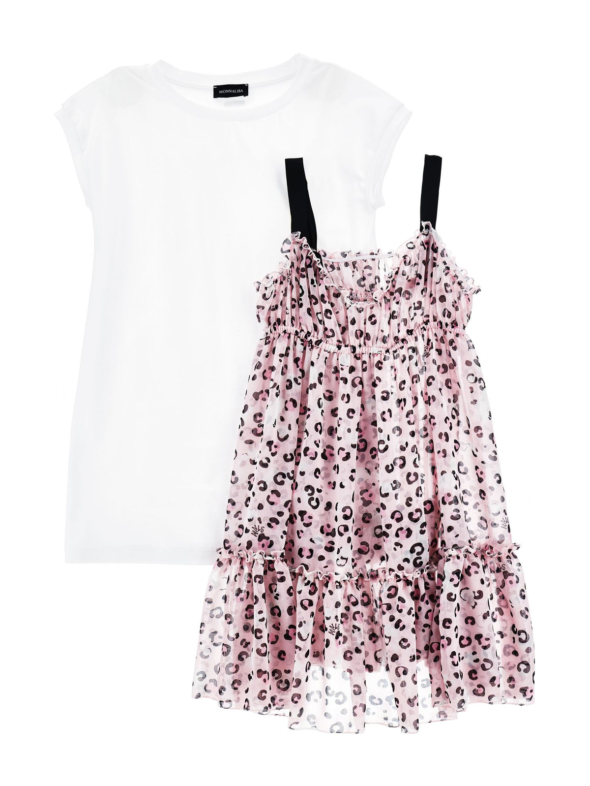 Georgette slip dress with t-shirt