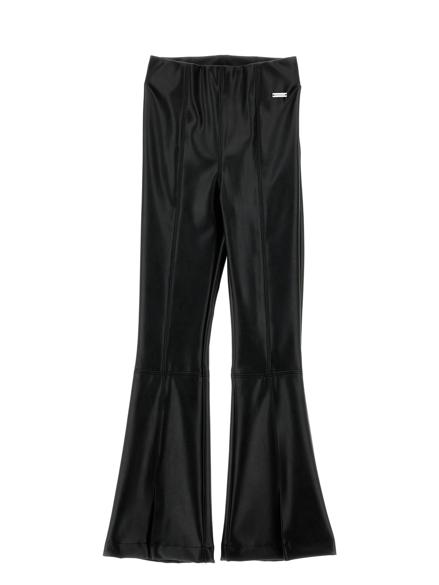 Pantaloni tessuto spalmato con spacchi