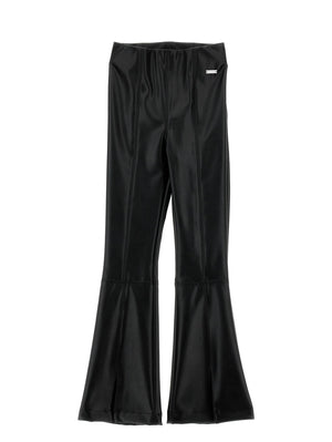 Pantaloni tessuto spalmato con spacchi