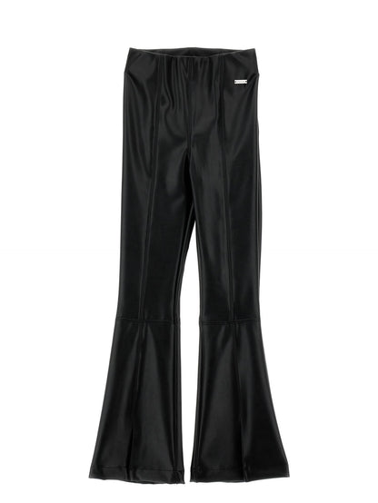 Pantaloni tessuto spalmato con spacchi