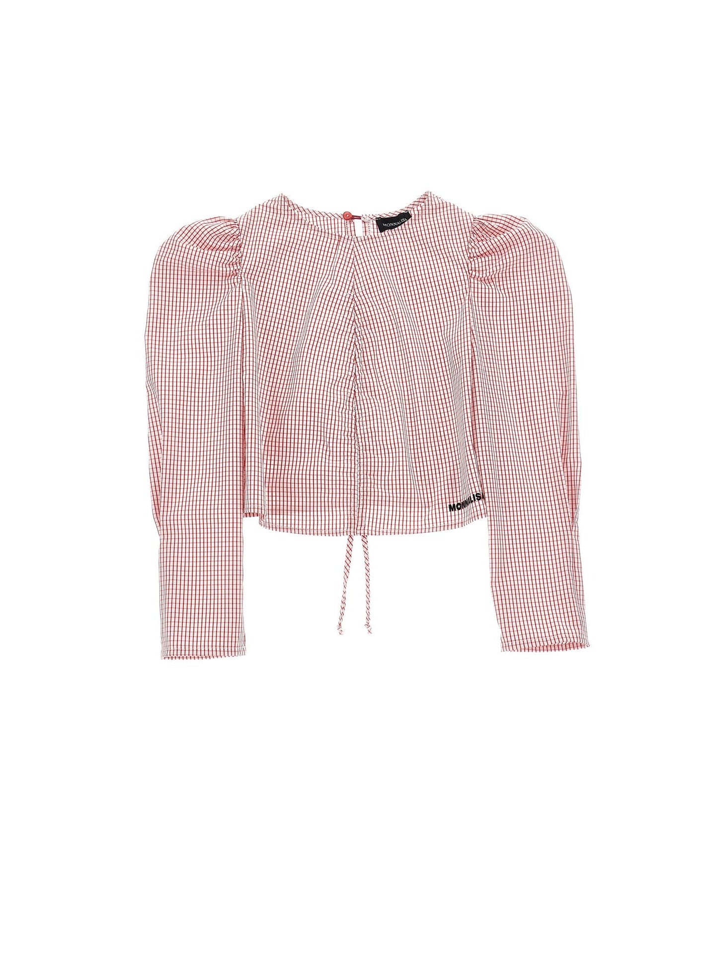Top popeline increspalo maniche lunghe