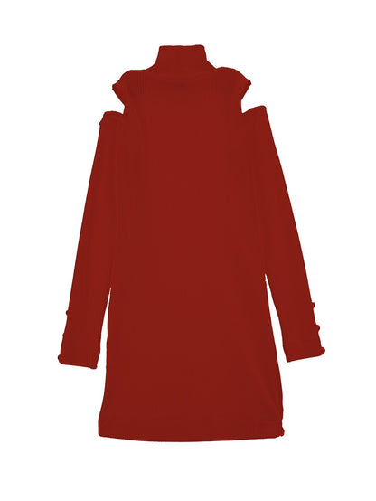 Ribbed viscose mini dress