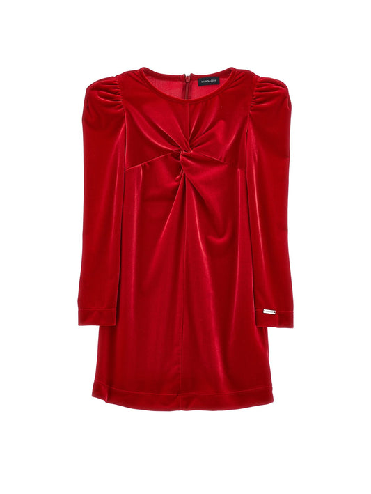 Empire-cut chenille dress